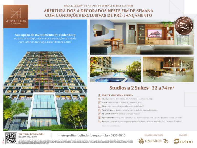 Metropolitan by Lindenberg, peça da campanha criada pela Tagawa